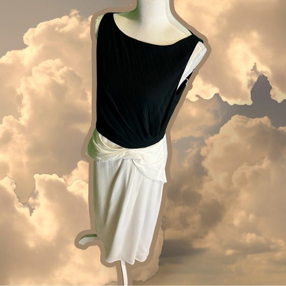 NWT Jason Wu Collection Two-Tone Crepe Sheath Dress in Black / Chalk - Picture 12 of 16